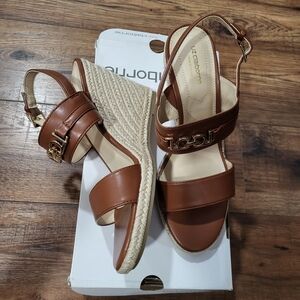 Liz Claiborne Brown Espadrille Wedge Sandals